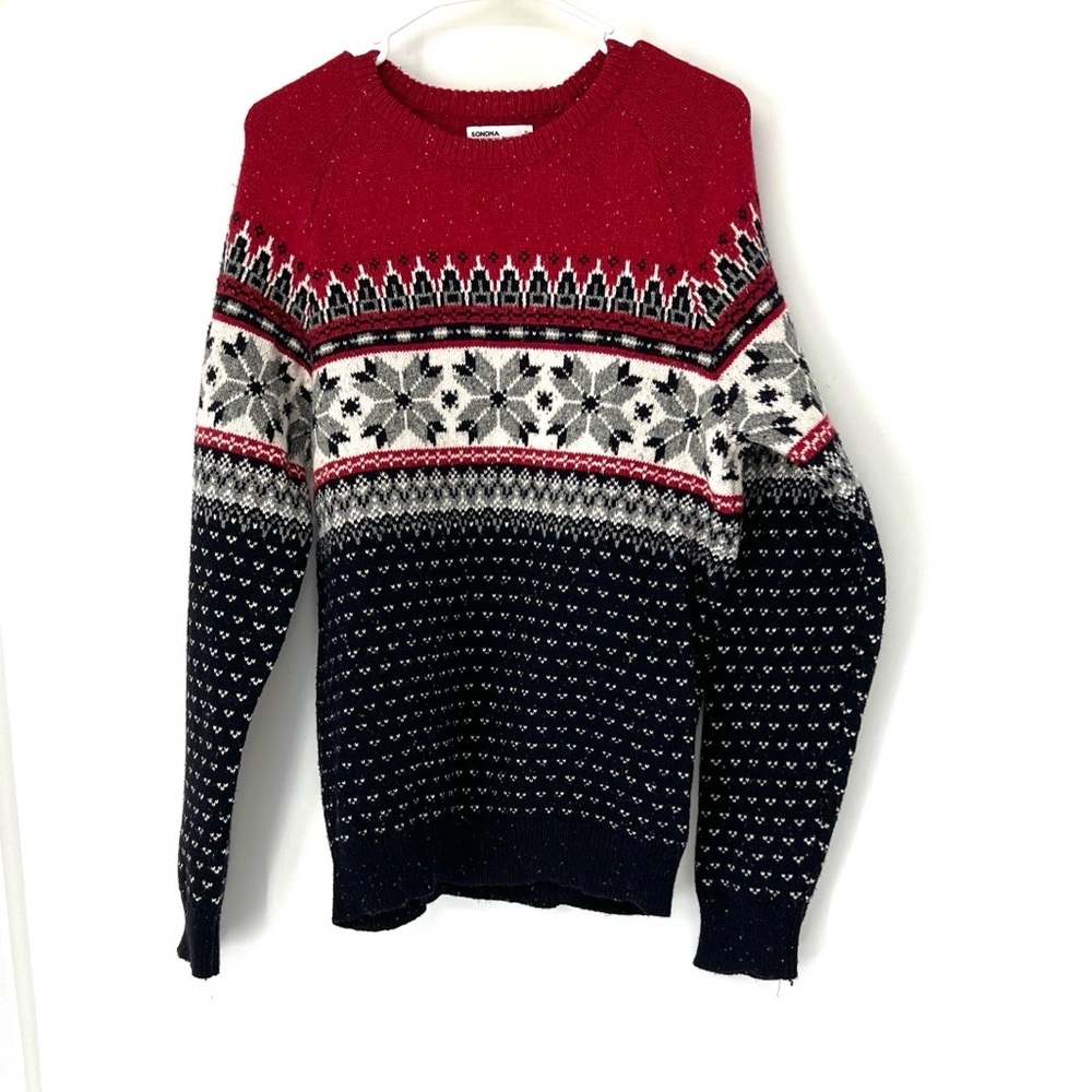 Sonoma men’s small fair isle knit sweater